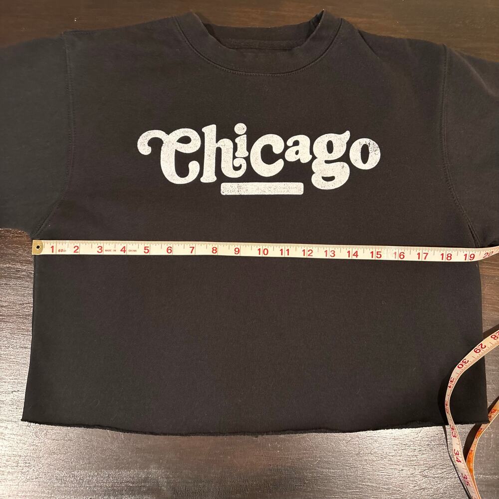 Blue 84 Women's Chicago Coopeer Hippie Font Crew Sweatshirt Size XS - Picture 5 of 6